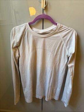 lululemon athletica Long Sleeve Swiftly Crew Top in white